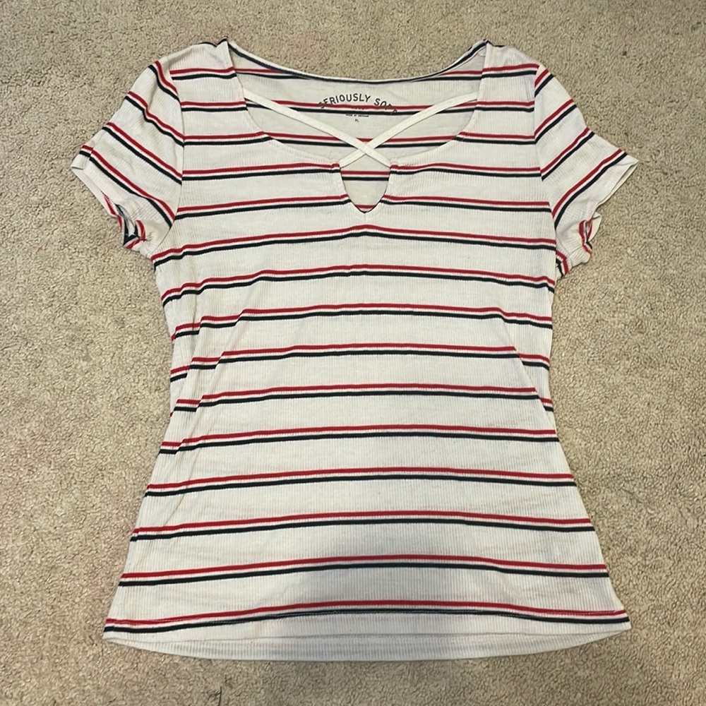 Red White and Blue striped shirt